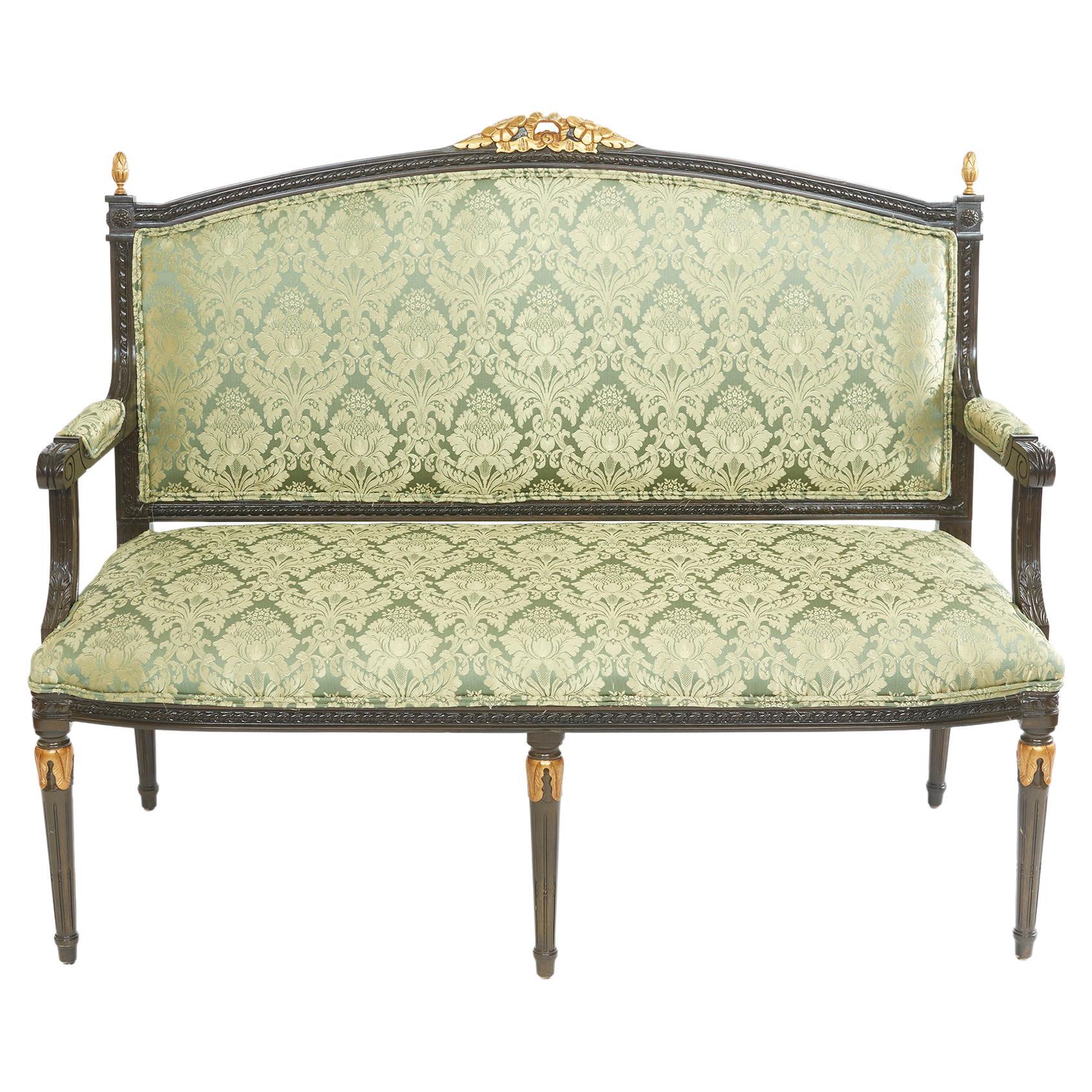 19th Century Painted / Giltwood Framed Settee For Sale