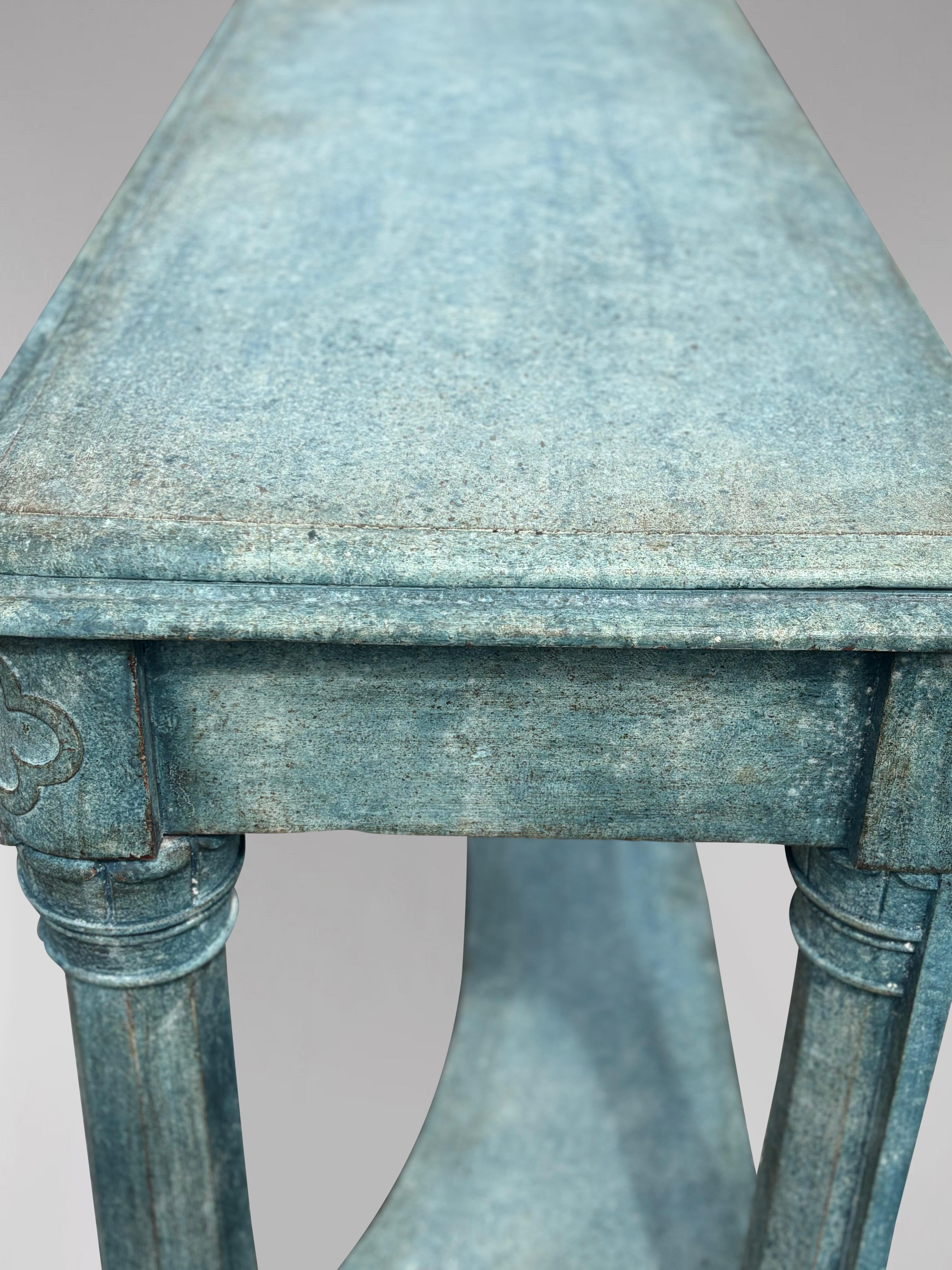 19th Century Painted Gothic Console Table For Sale 6