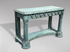 19th Century Painted Gothic Console Table
