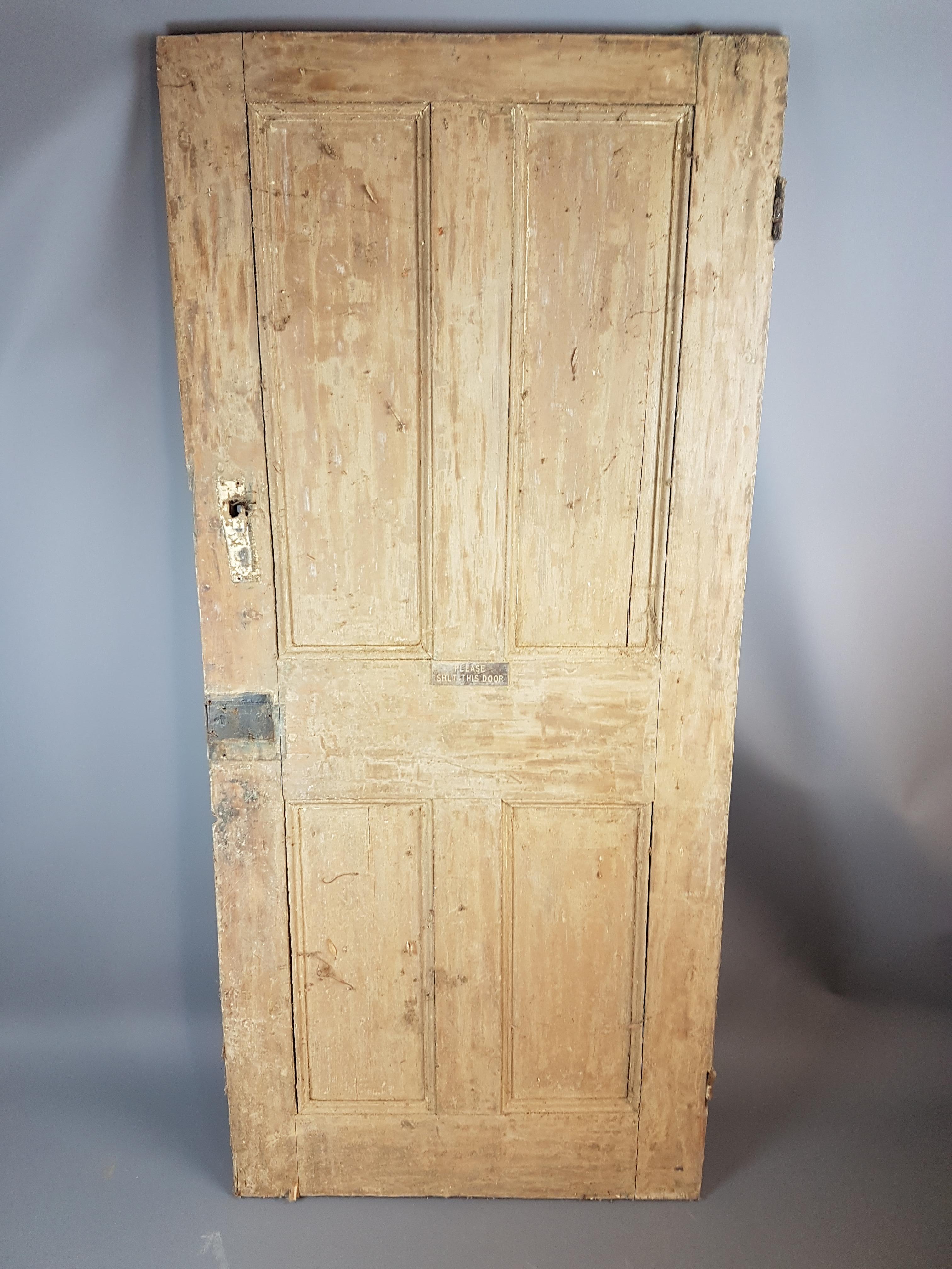 19th Century Painted Graffiti Art Door In Distressed Condition In Bodicote, Oxfordshire