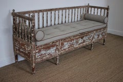 19th Century Painted Gustavian Sofa in Original Paint