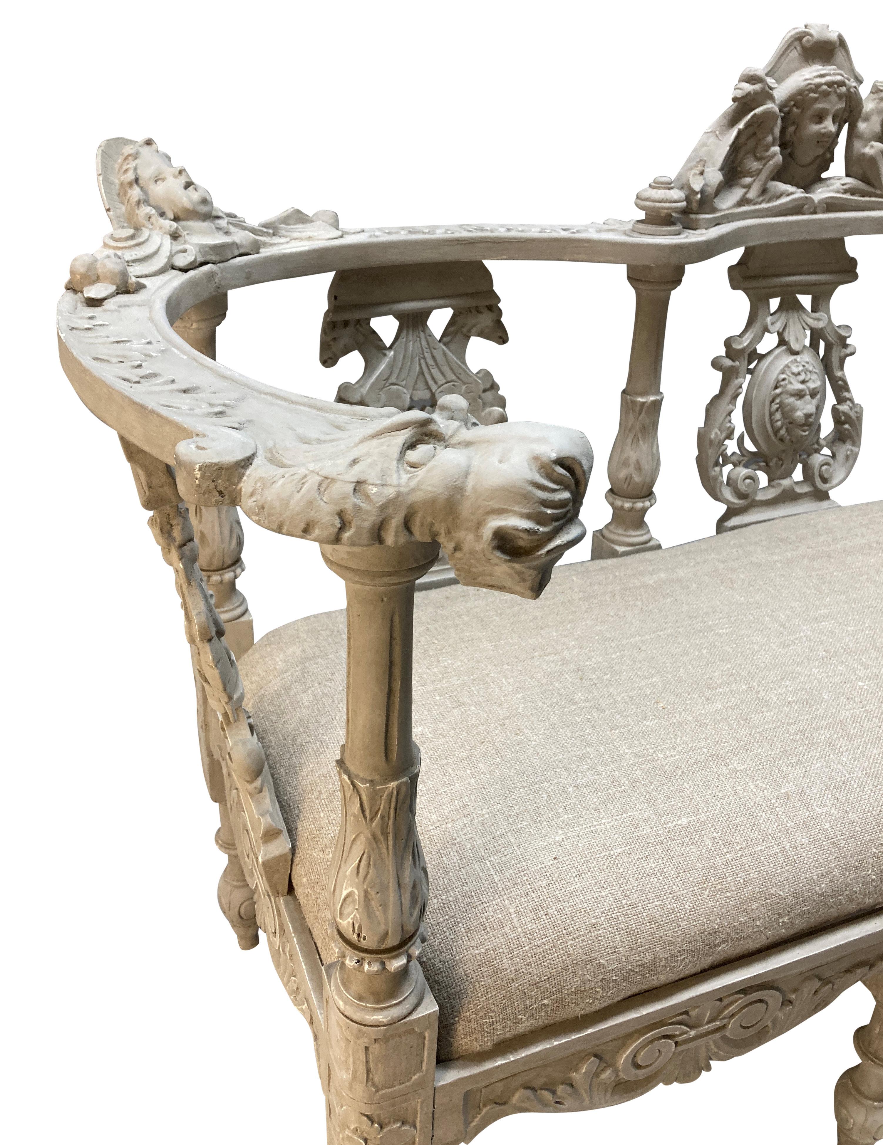 Siège de salle irlandais peint du 19e siècle Bon état - En vente à Kent, Dover