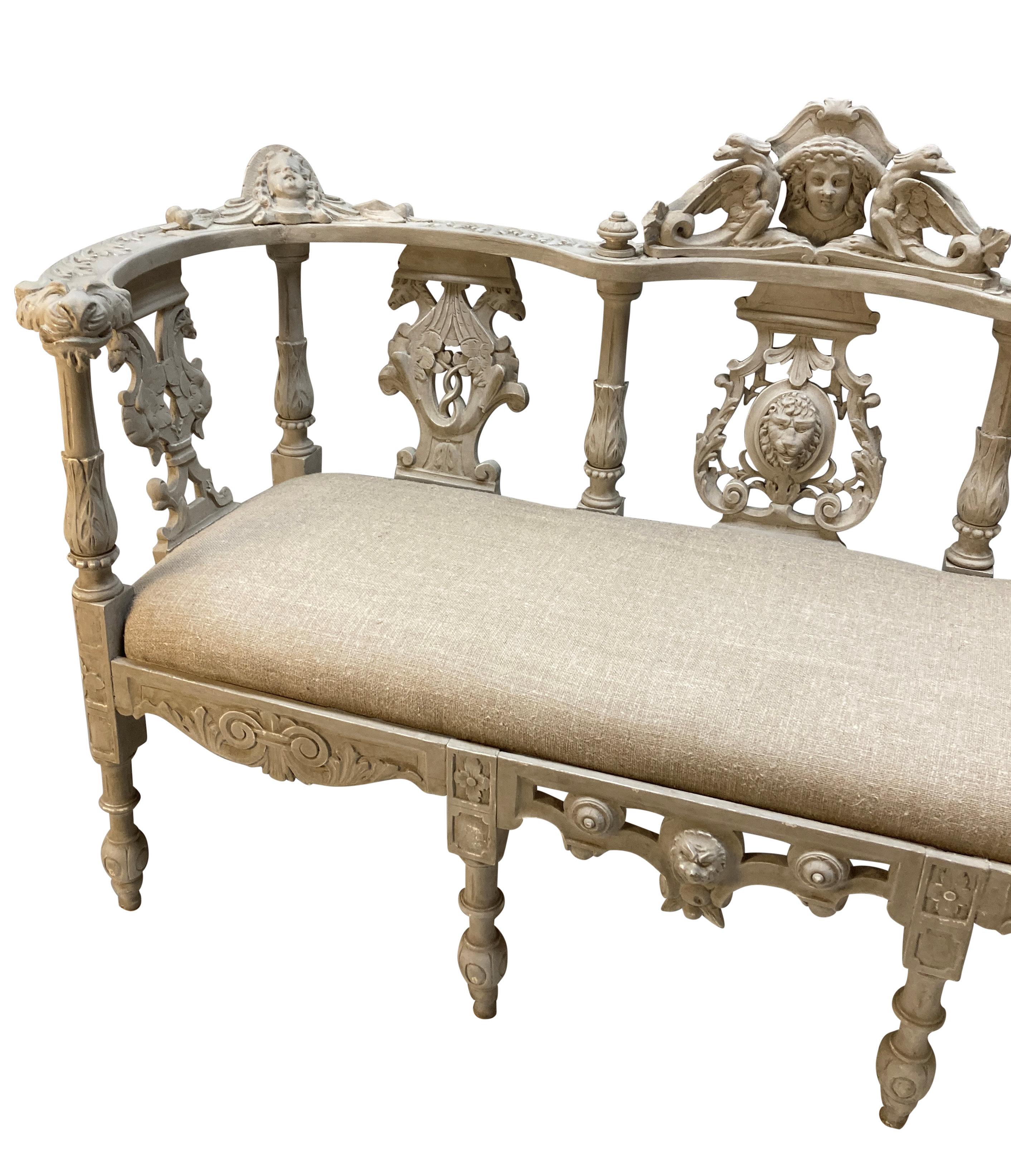 Acajou Siège de salle irlandais peint du 19e siècle en vente