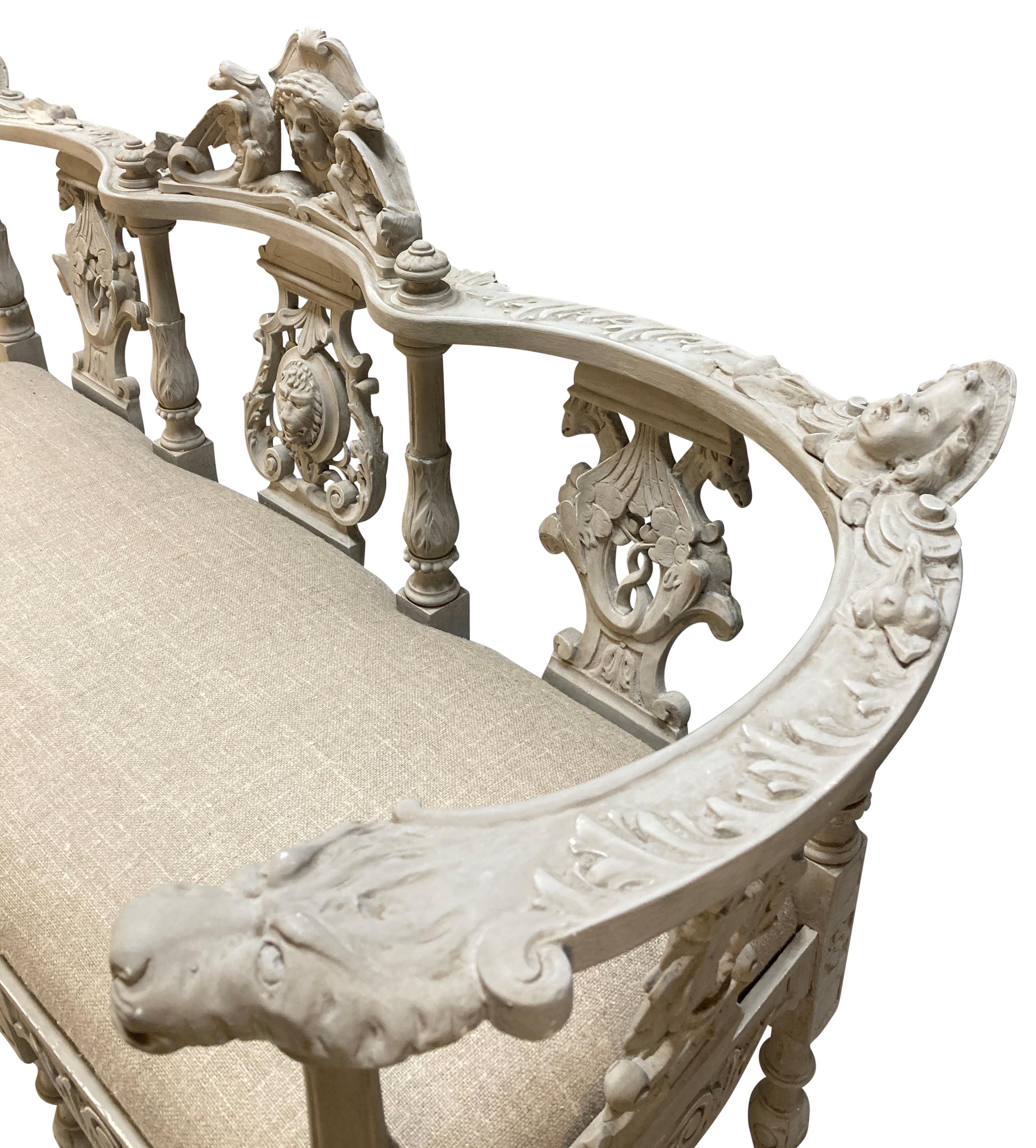 Siège de salle irlandais peint du 19e siècle en vente 1