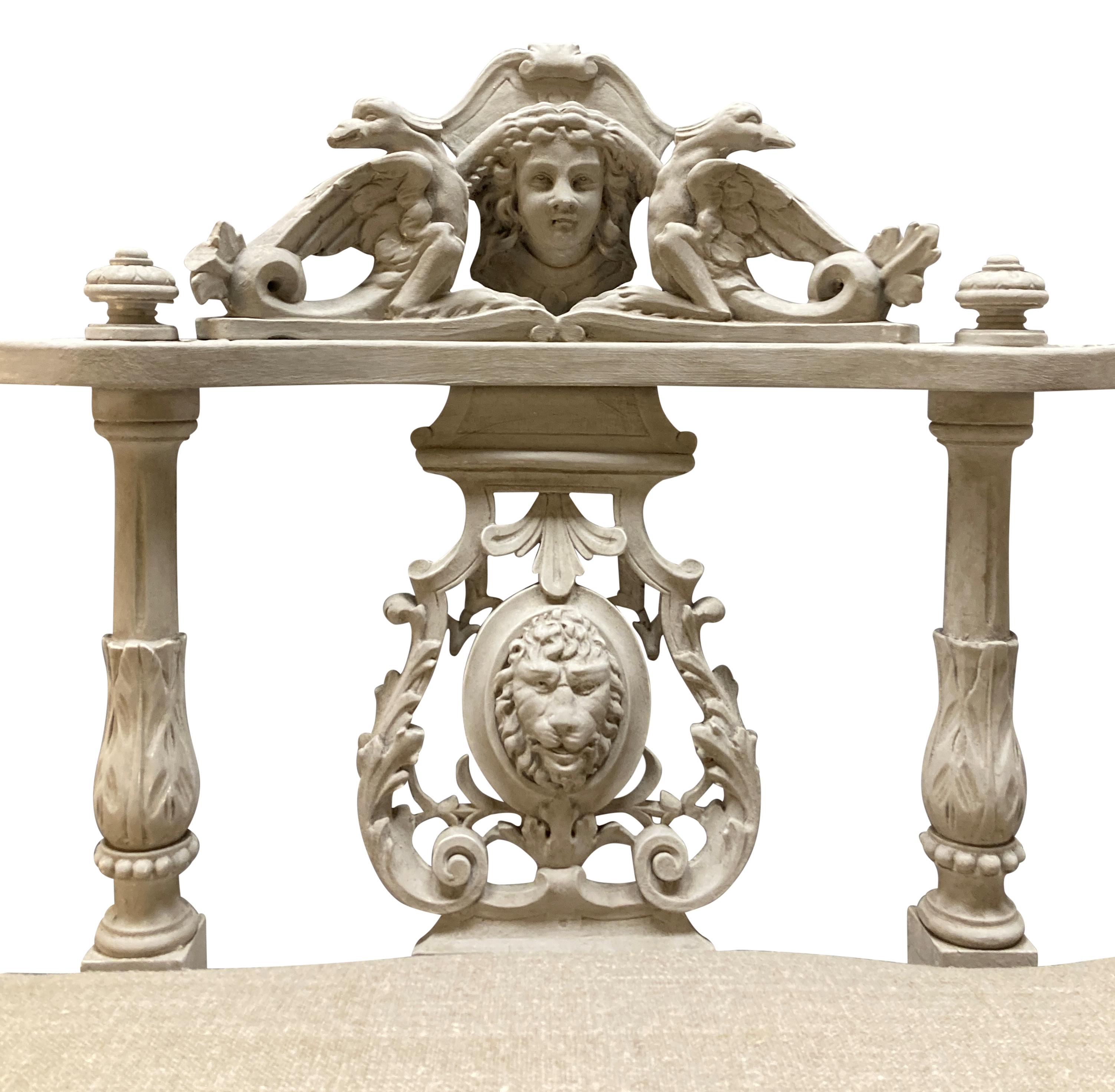 Siège de salle irlandais peint du 19e siècle en vente 2