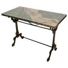 19th Century Painted Iron Base Serving Table, France, circa 1860