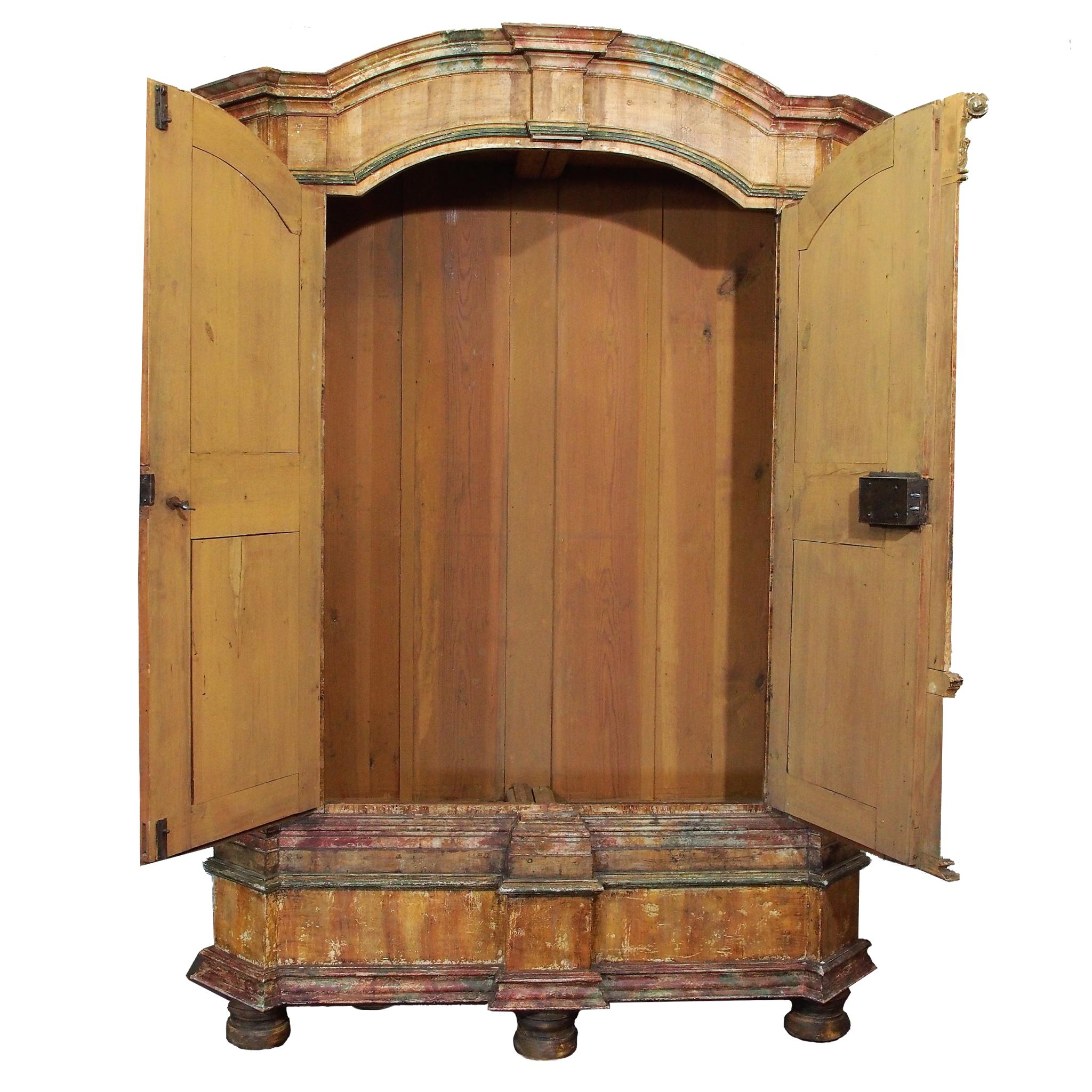 19th Century Painted Italian Armoire In Good Condition In New Orleans, LA