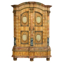 19th Century Painted Italian Armoire