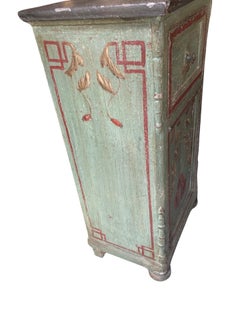 19th Century Painted Italian Carlo X Nightstand