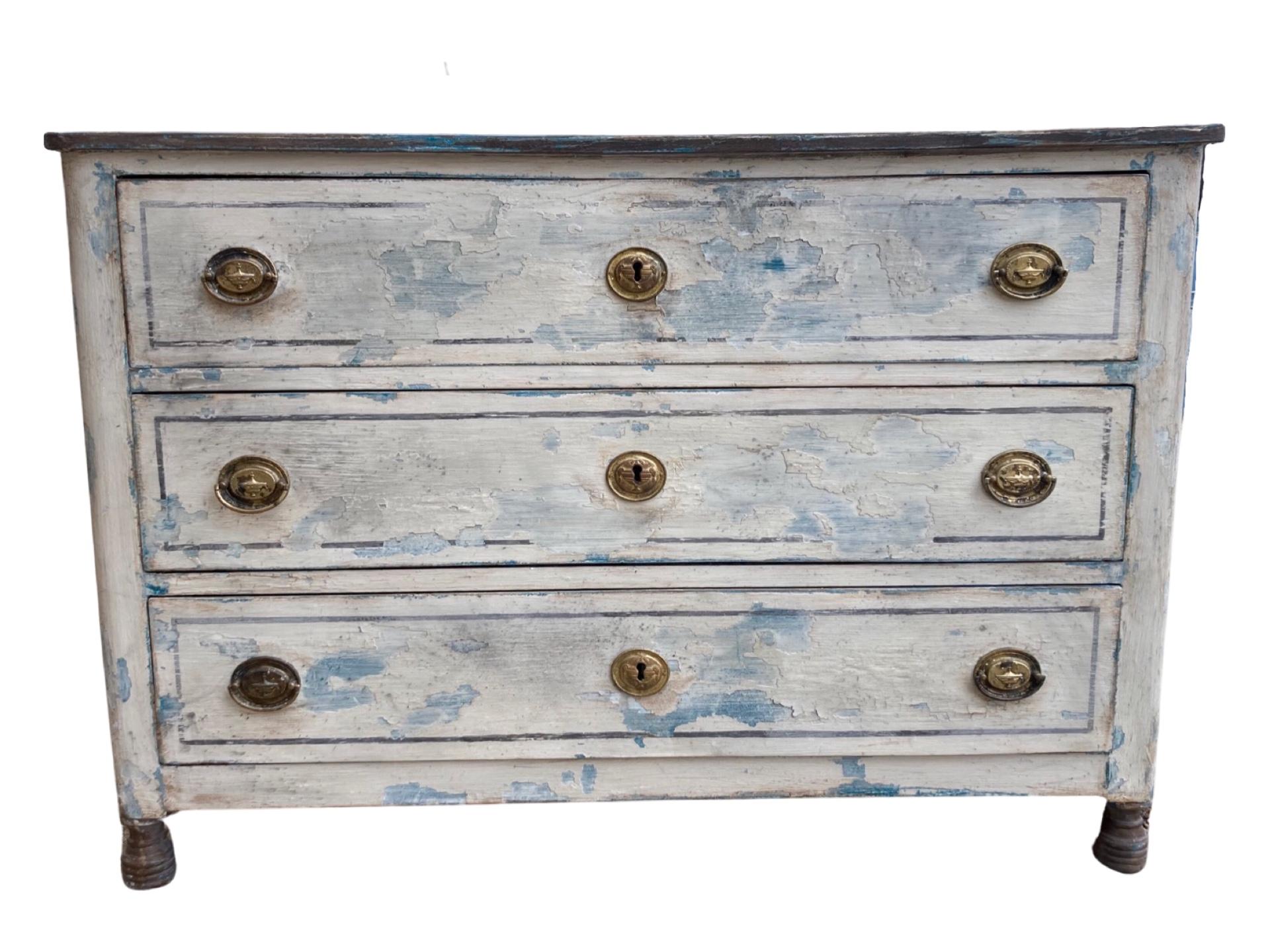 Rustic 19th Century Painted Italian Commode