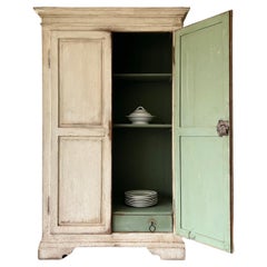 Antique 19th Century Painted Italian Cupboard