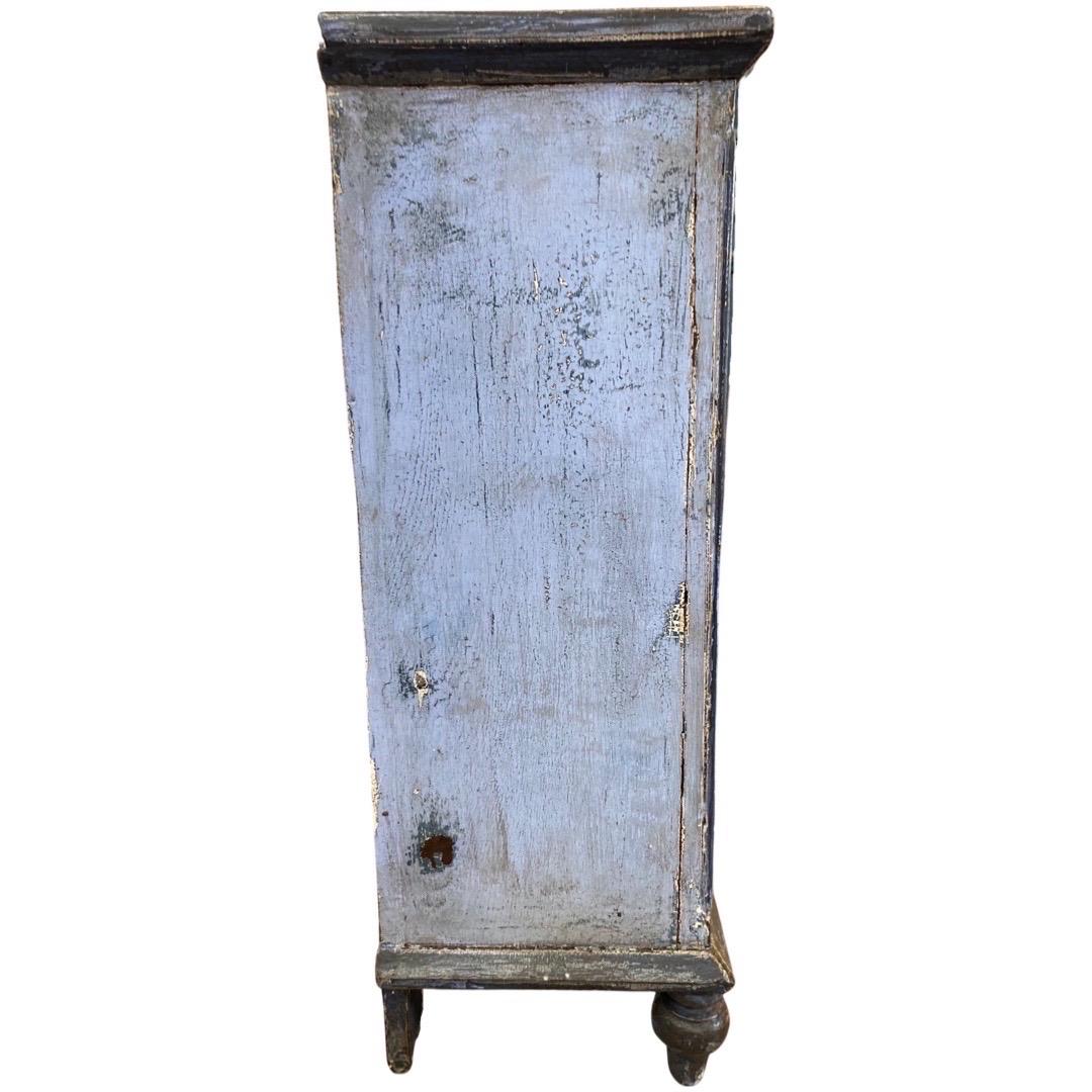 Primitive 19th Century Painted Italian Nightstand with Drawers