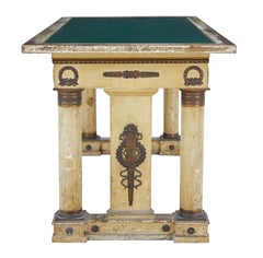 19th Century Painted Italian Oak and Walnut Centre Table
