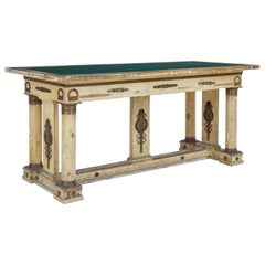 19th Century Painted Italian Oak and Walnut Centre Table