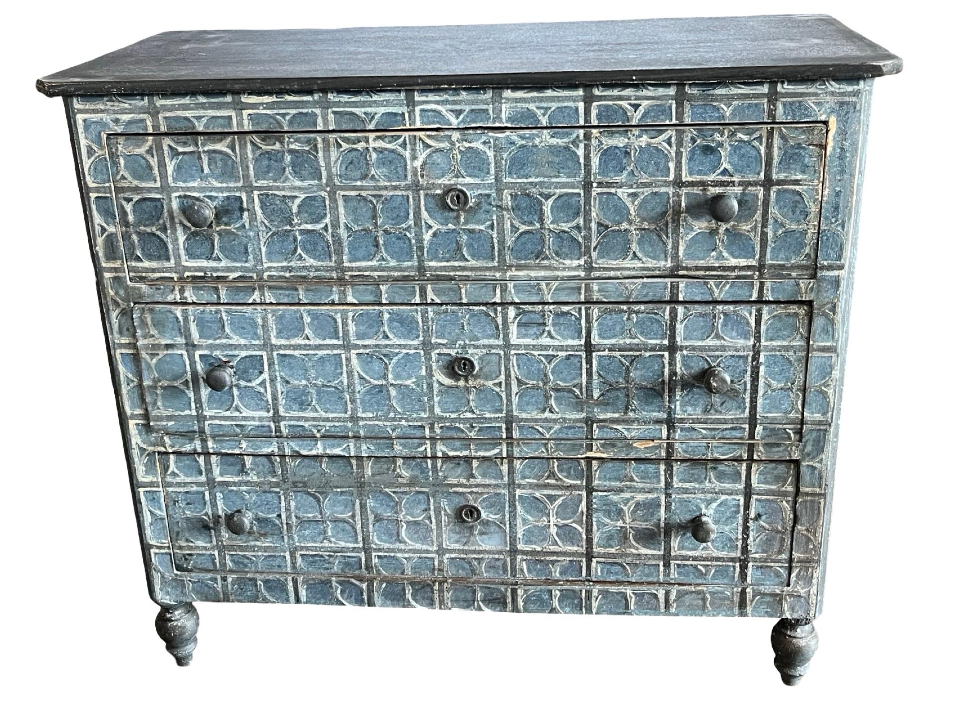 19th Century Painted Italian Walnut Chest Of Drawers For Sale 6
