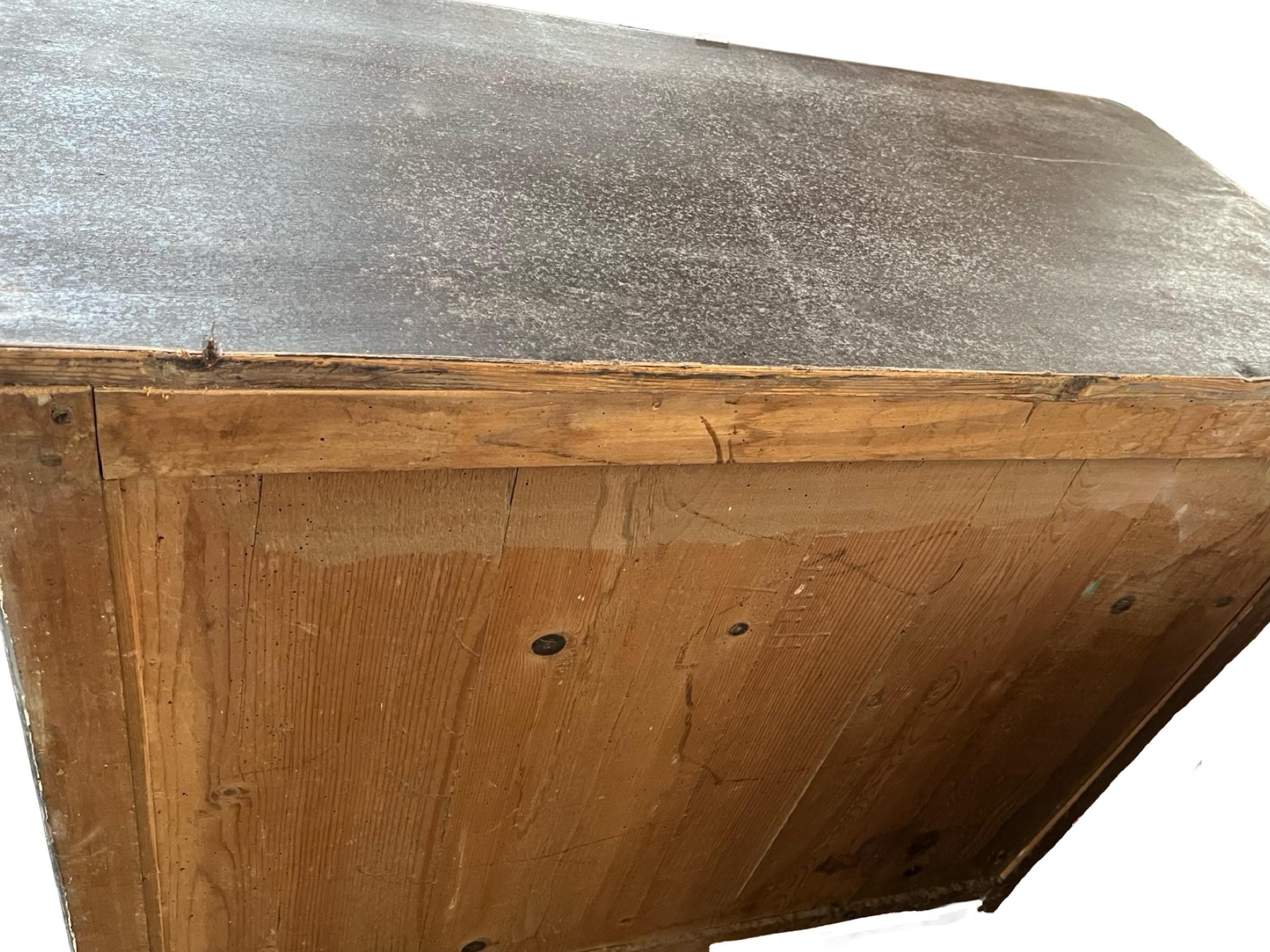 19th Century Painted Italian Walnut Chest Of Drawers For Sale 9