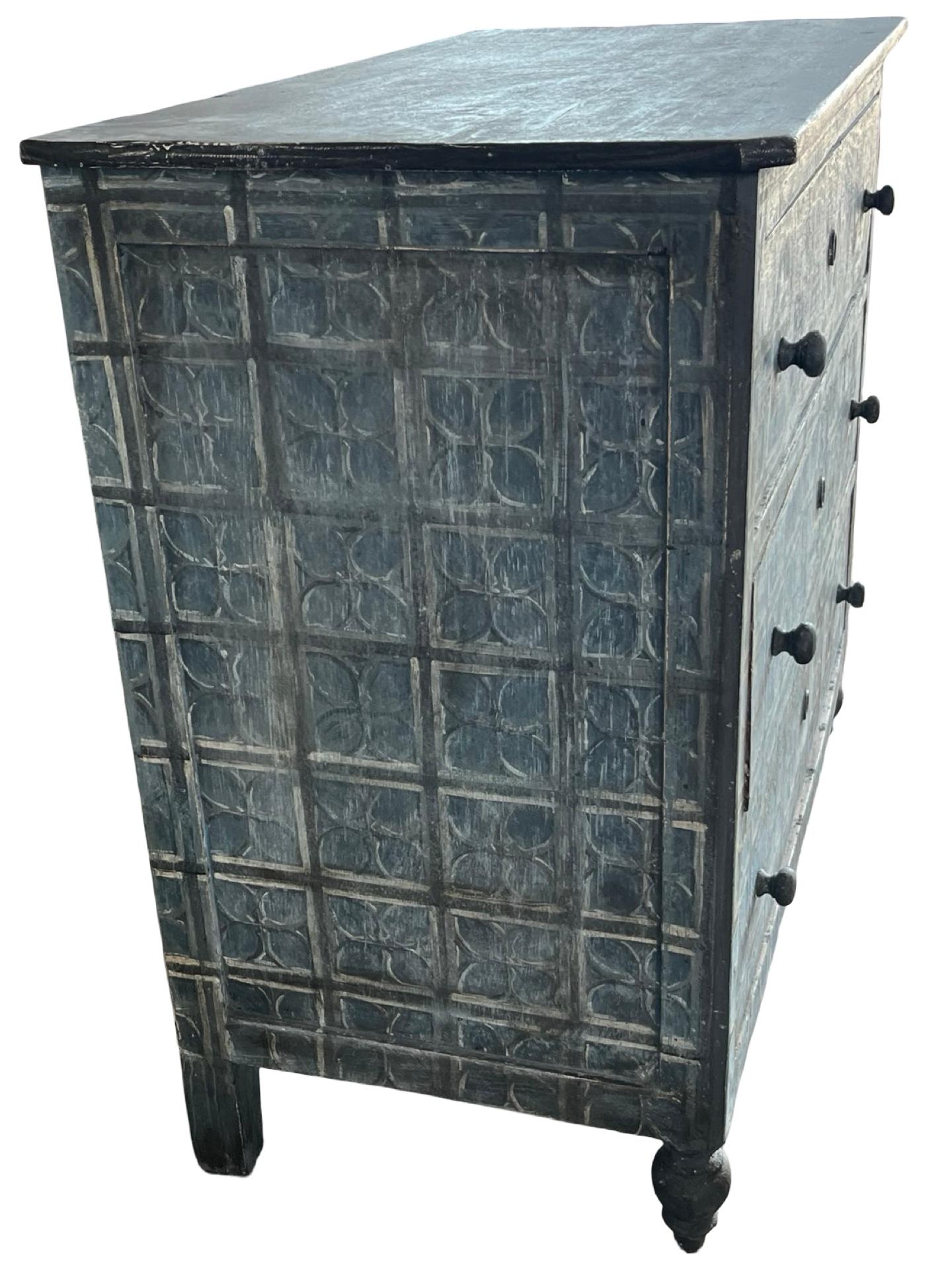 19th Century Painted Italian Walnut Chest Of Drawers For Sale 4