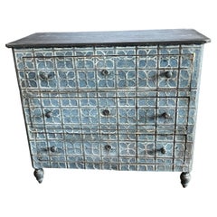 19th Century Painted Italian Walnut Chest Of Drawers