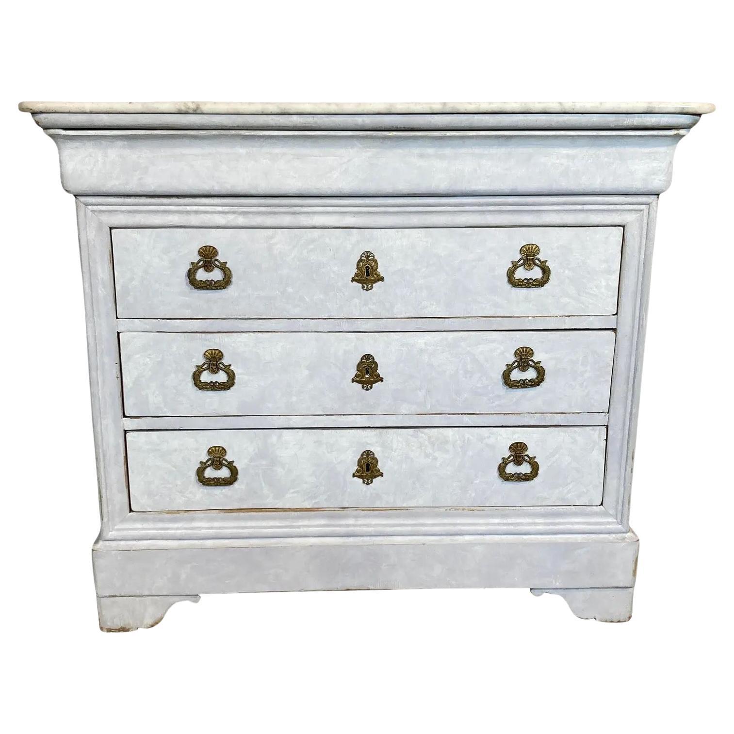 19th Century Painted Louis Philippe Style Commode For Sale