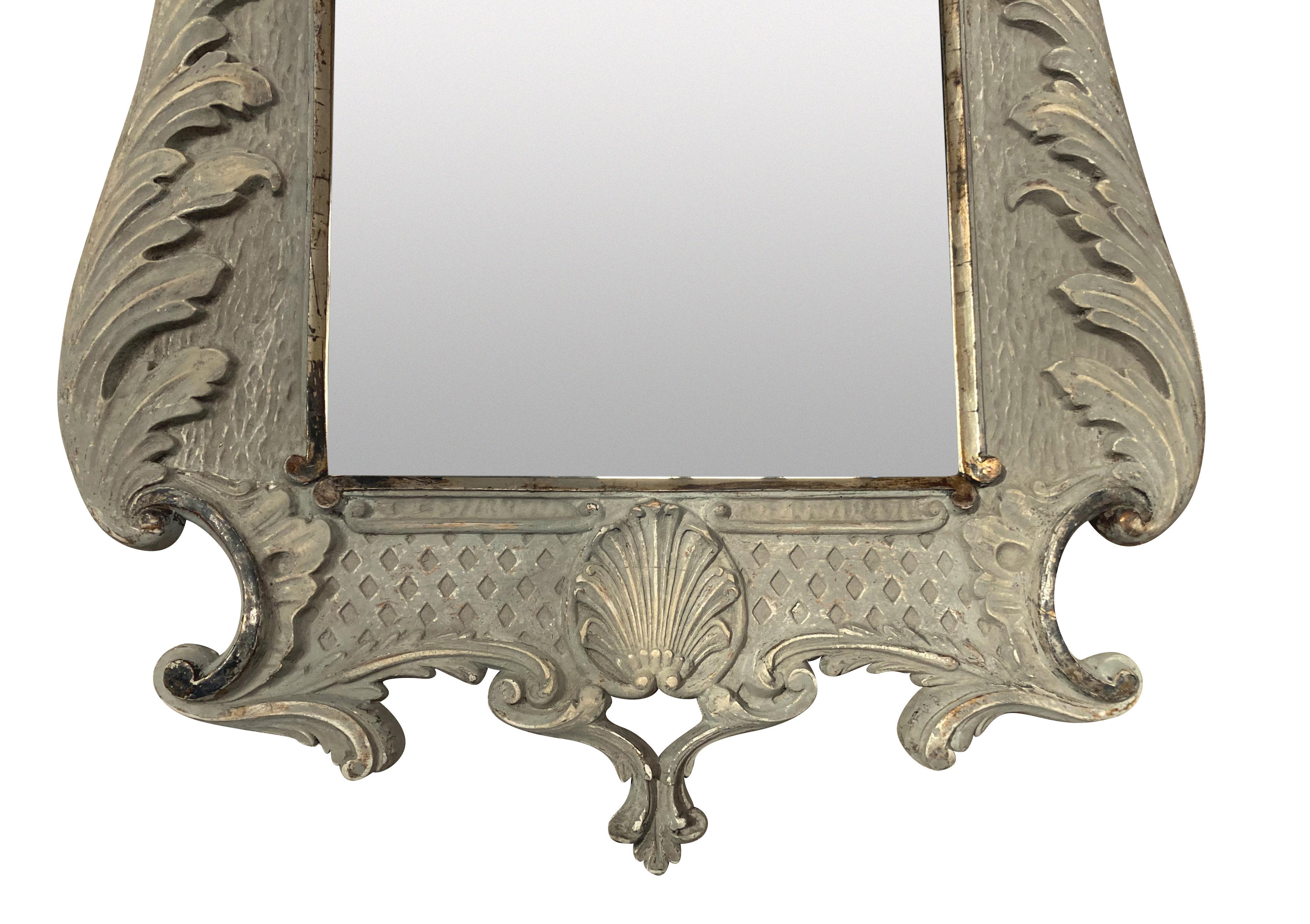 19th Century Painted Louis XV Style Mirror In Good Condition In London, GB