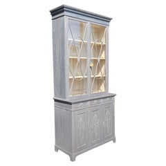 19th Century Painted Mahogany Library Bookcase