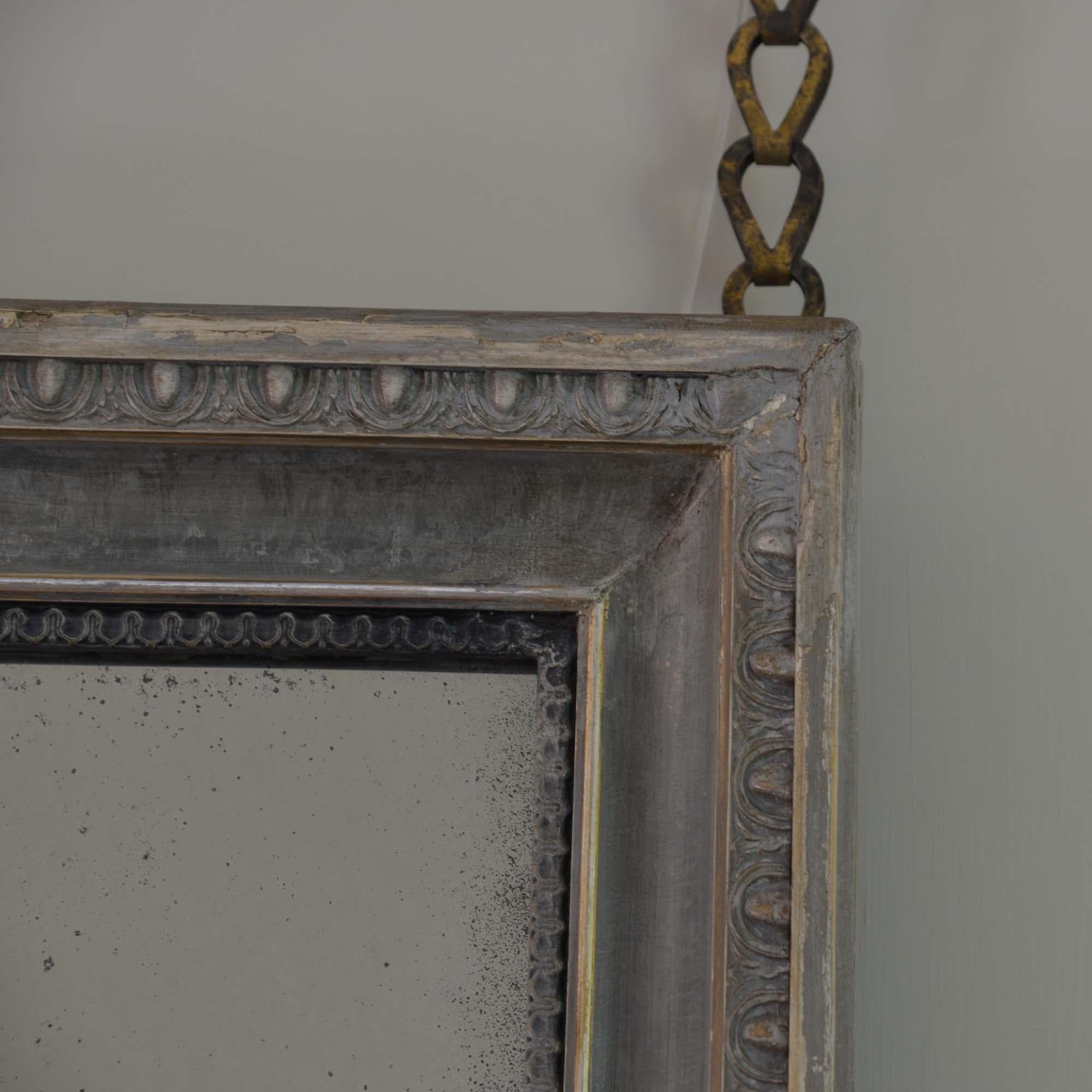 19th century painted mirror For Sale 6
