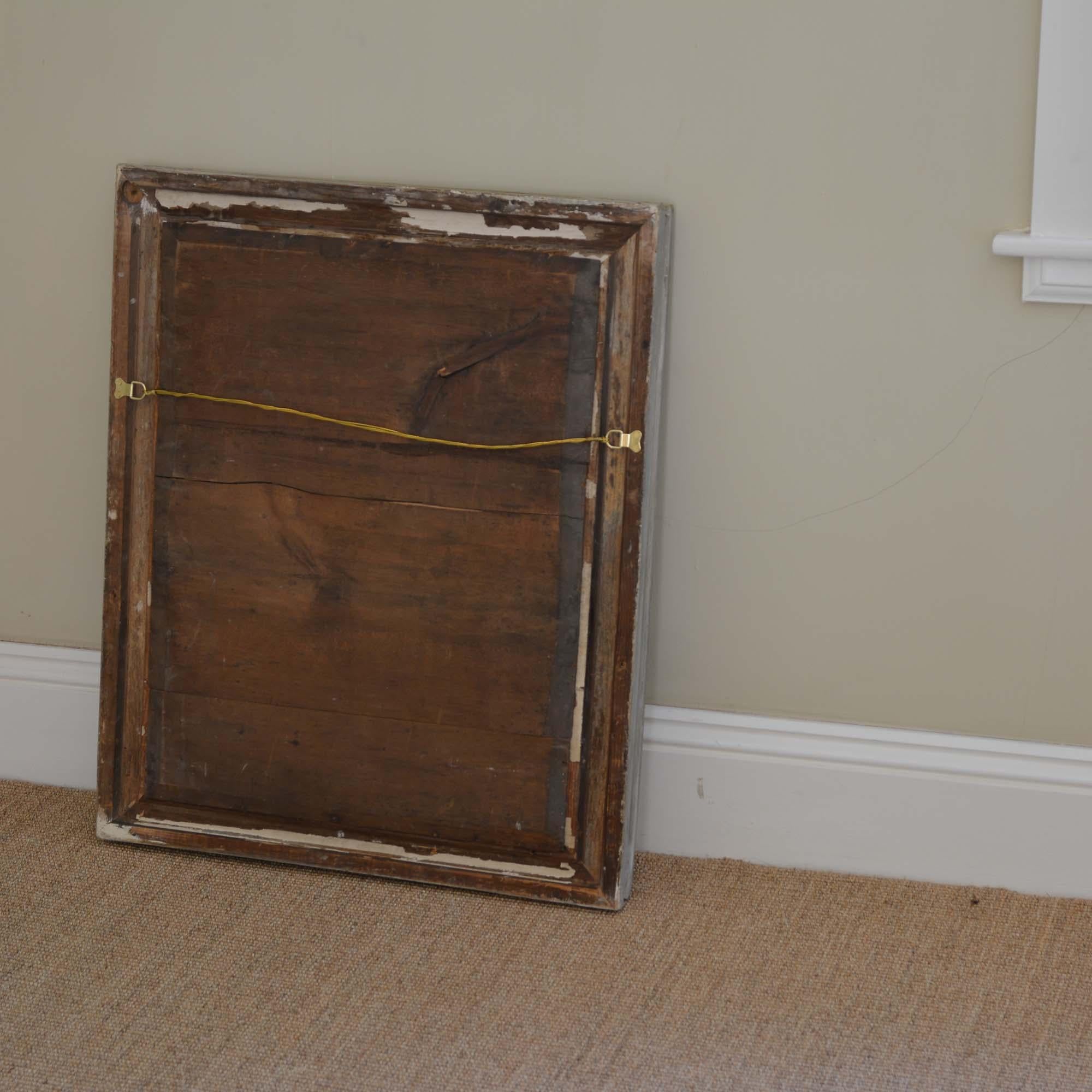 19th century painted mirror For Sale 9