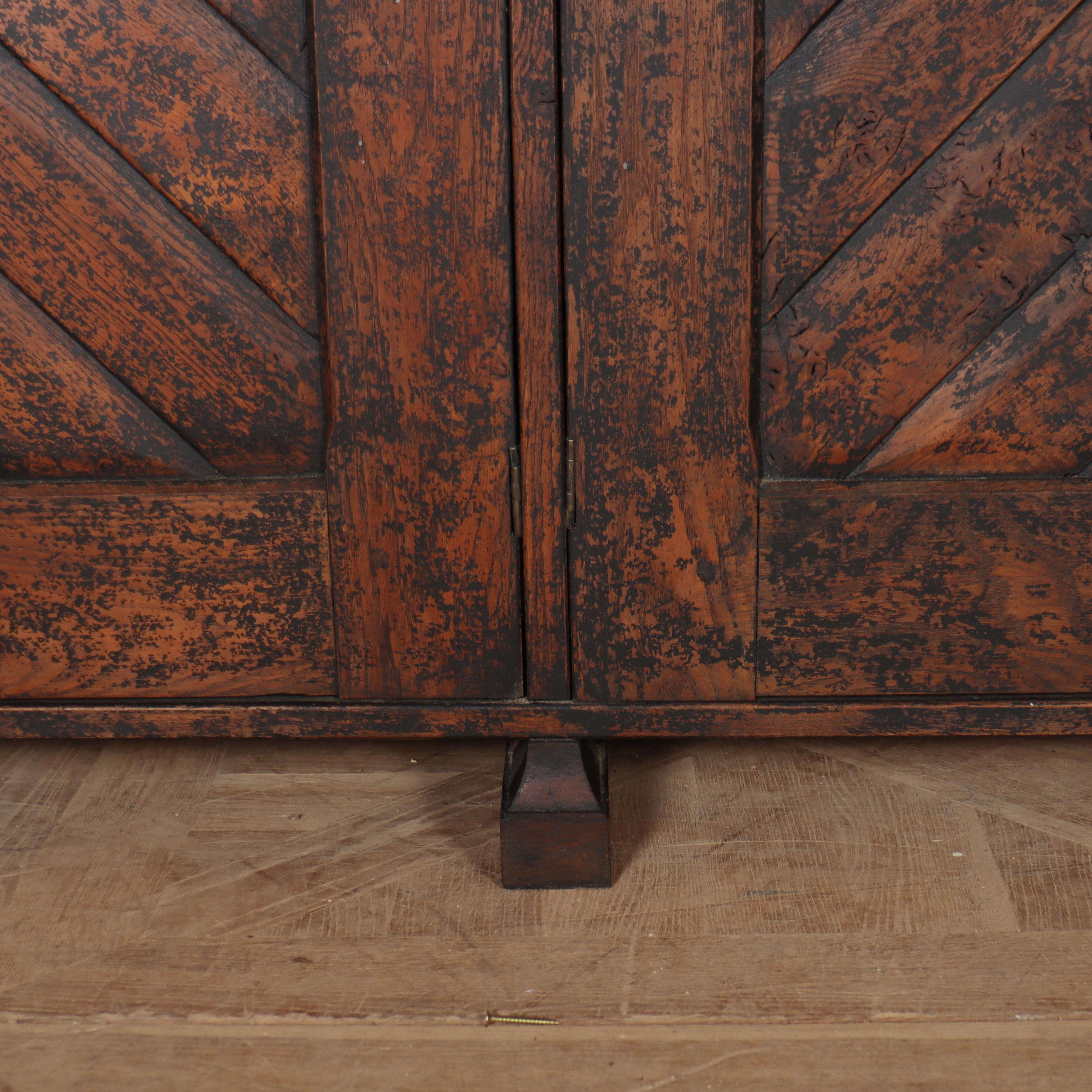 Quercia Libreria in Oak dipinta del XIX secolo in vendita