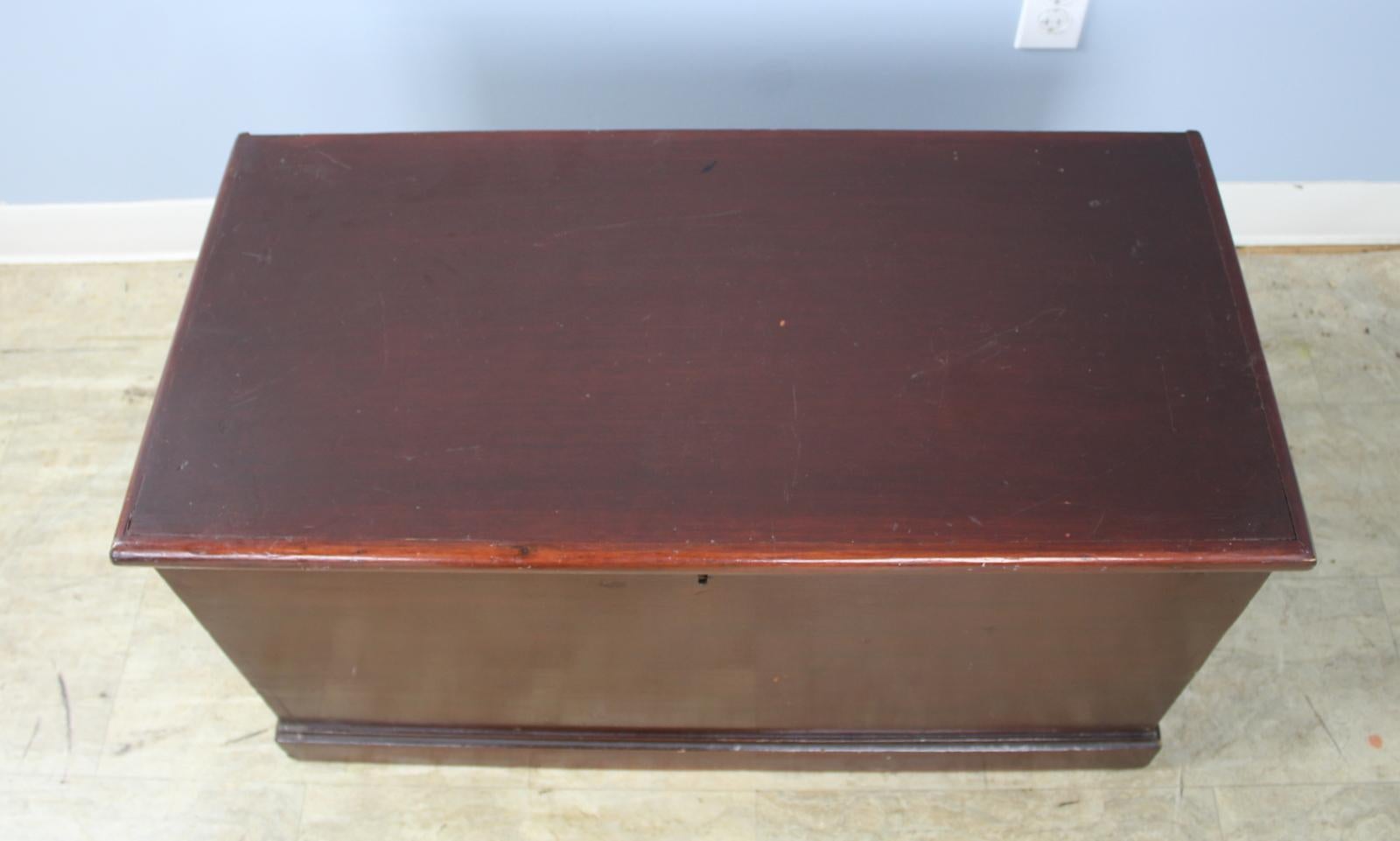 19th Century Painted Pine Blanket Box In Good Condition For Sale In Port Chester, NY