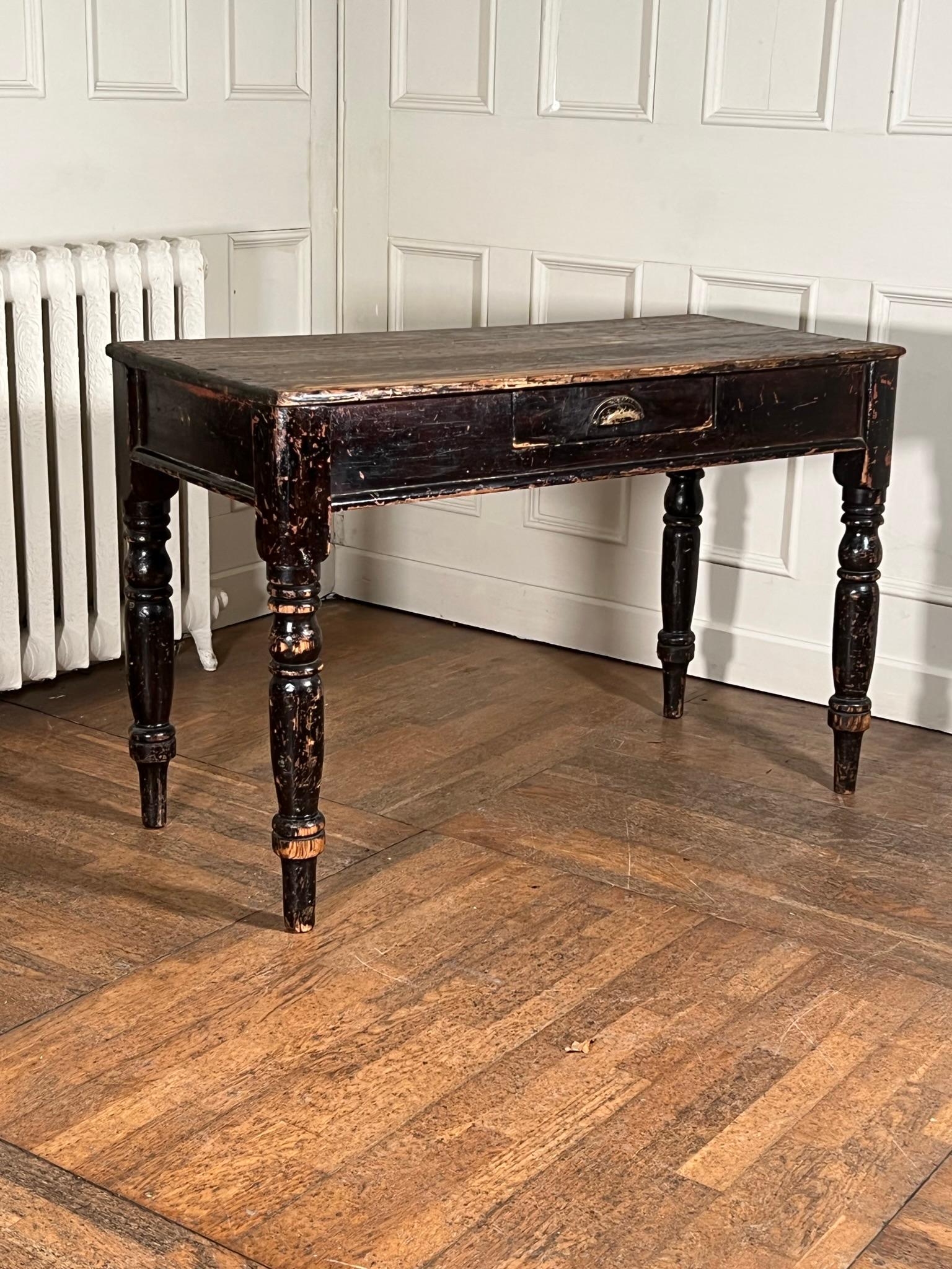 19th Century Painted Pine Console Table 6