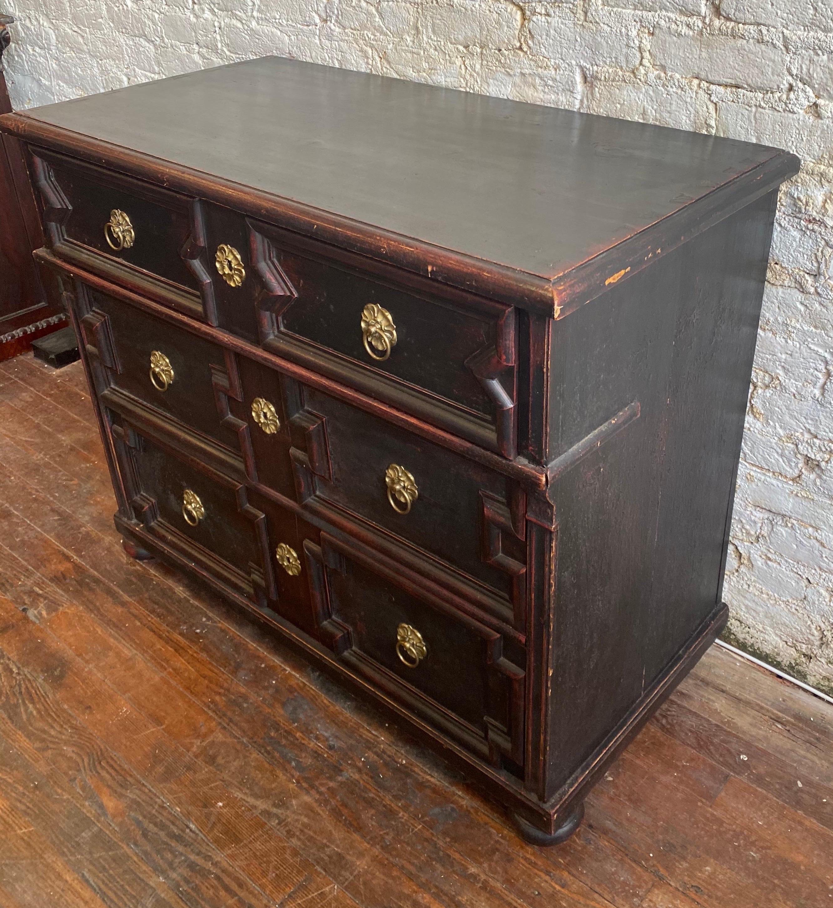19th Century Painted Pine German Chest 3