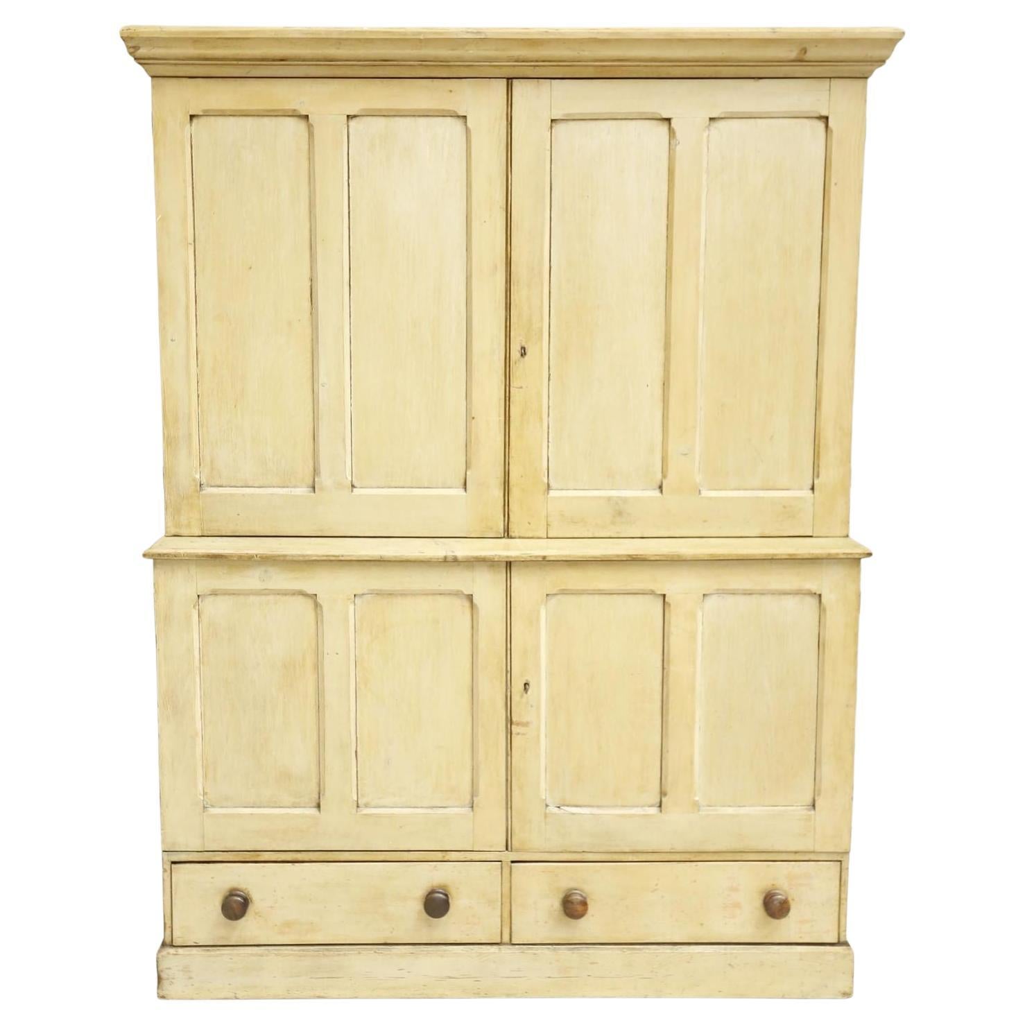 Antique English Pine Cupboard at 1stDibs