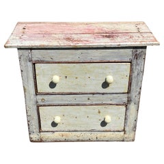 Antique 19th Century Painted Pine Two Drawer Chest