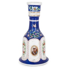 19th Century Painted Porcelain Huqqa Base