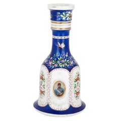 19th Century Painted Porcelain Huqqa Base