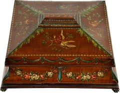 19th Century Painted Satinwood Dresser Box