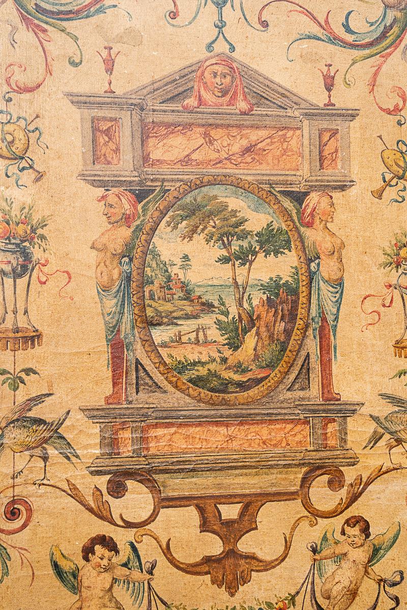 French 19th Century Painted Screen