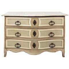 19th Century Painted Serpentine French Chest of Drawers 19th Century Painted Serpentine French Chest of Drawers