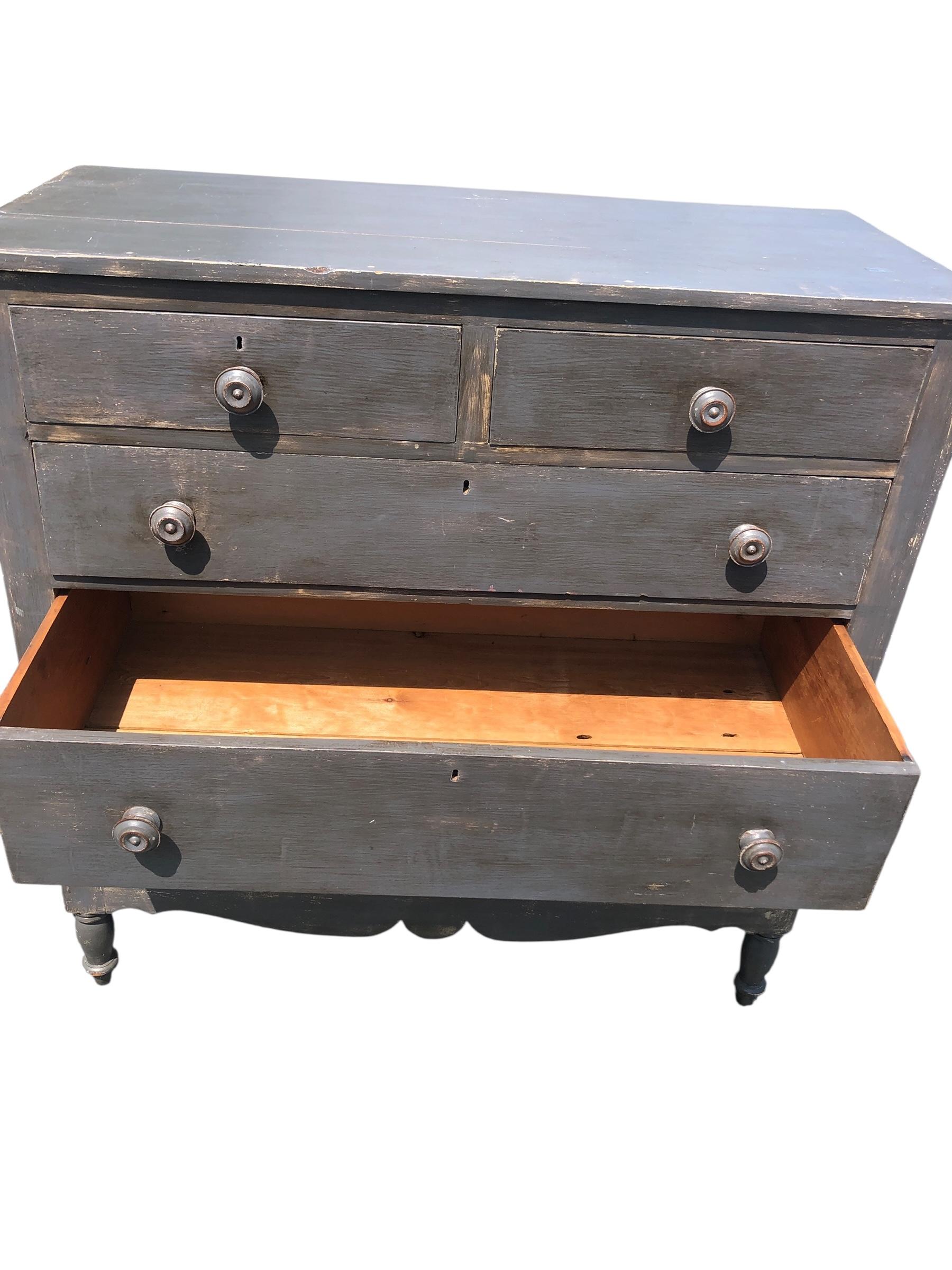 19th Century Painted Sheraton Chest For Sale 6