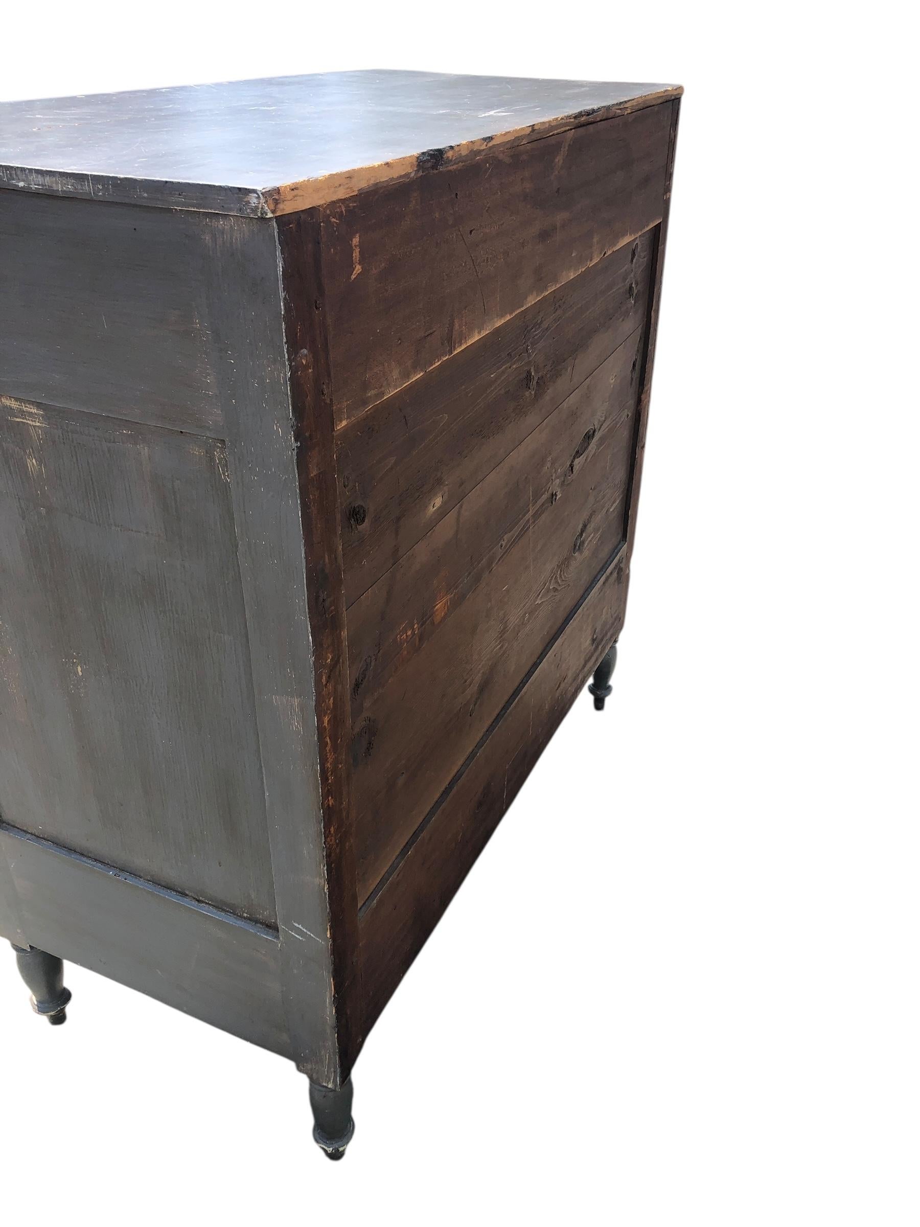 19th Century Painted Sheraton Chest For Sale 2