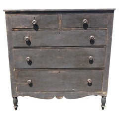 Antique 19th Century Painted Sheraton Chest