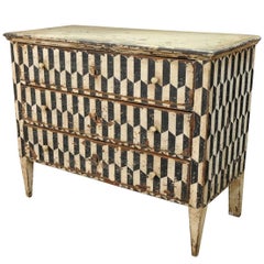 bedside commode in spanish 19th Century Painted Spanish Commode