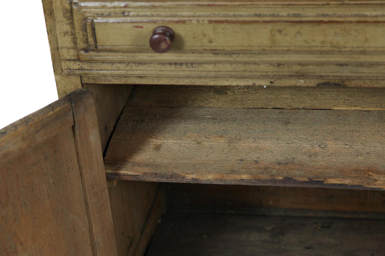 19th Century Painted Step Back Cupboard 3