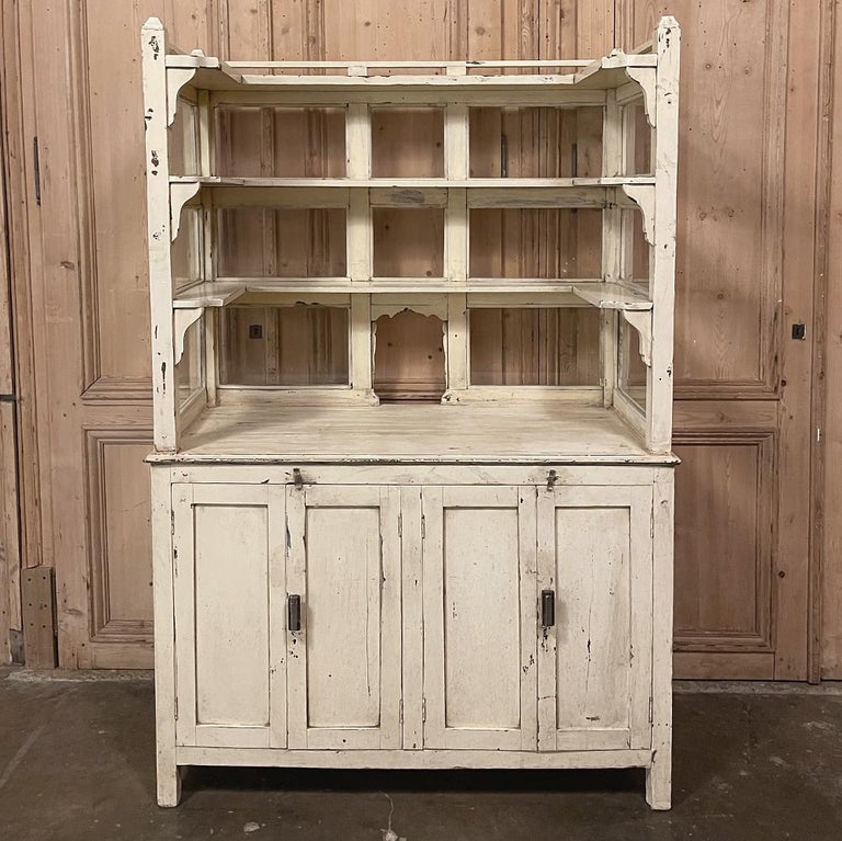 Hand-Crafted 19th Century Painted Store Counter ~ Display Cabinet For Sale