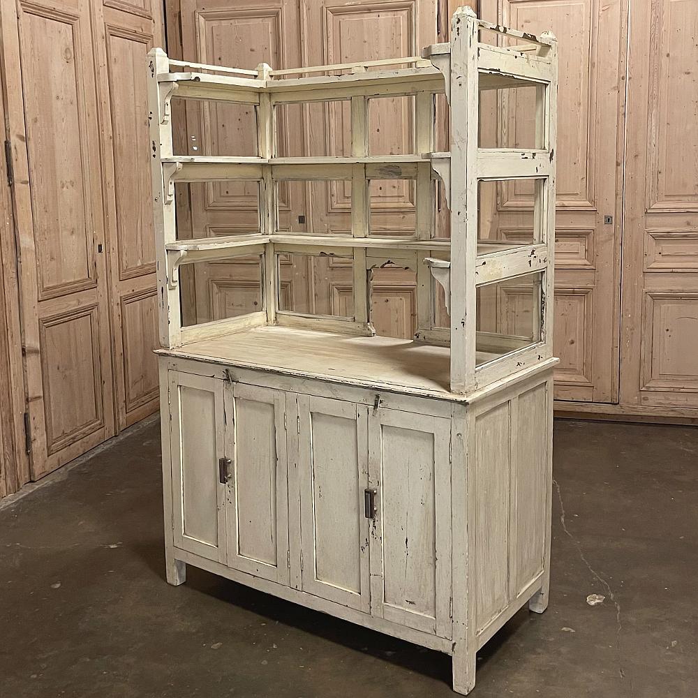 19th Century Painted Store Counter ~ Display Cabinet In Good Condition For Sale In Dallas, TX