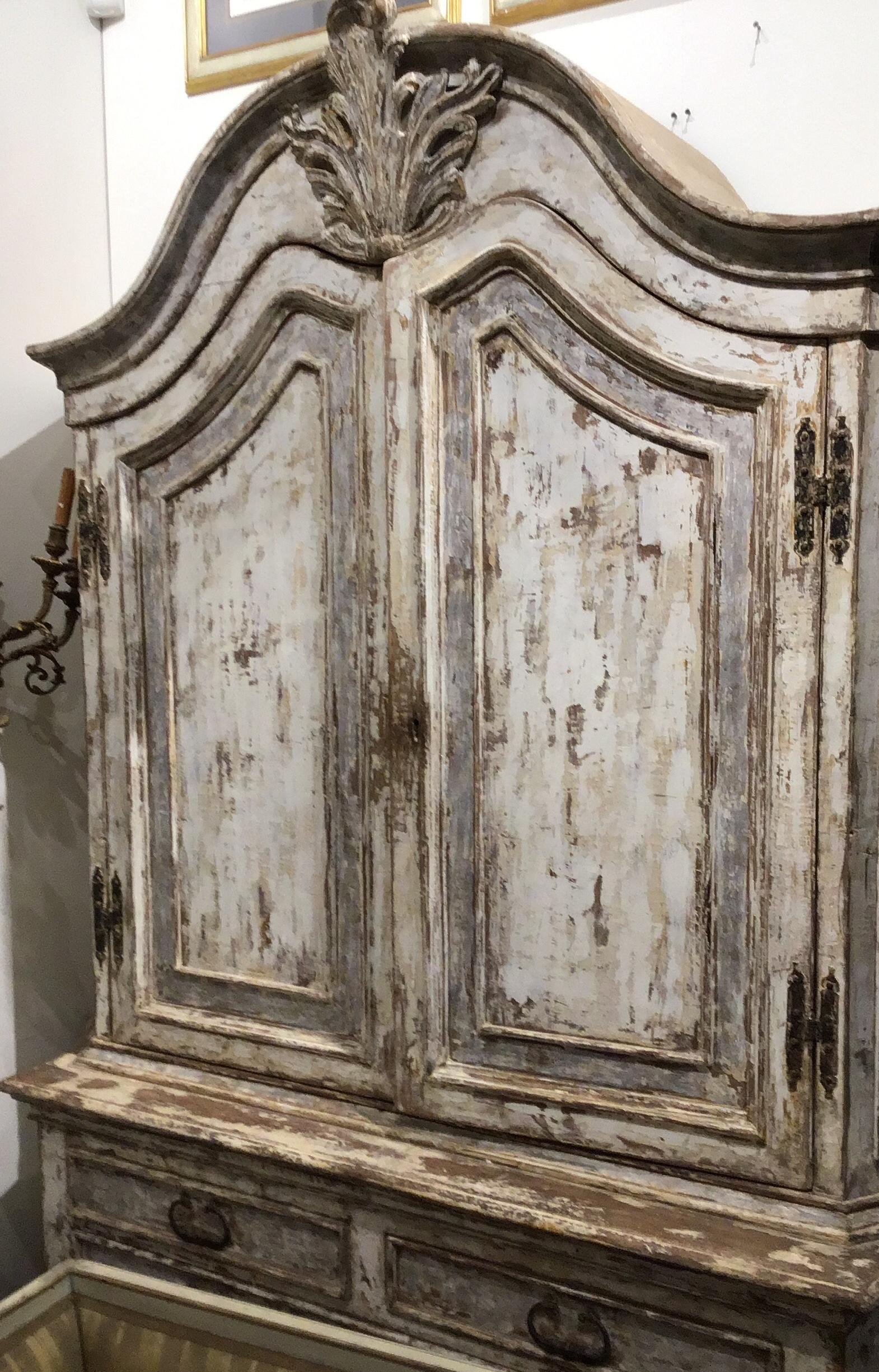19th Century Painted Swedish Cabinet In Good Condition In New Orleans, LA
