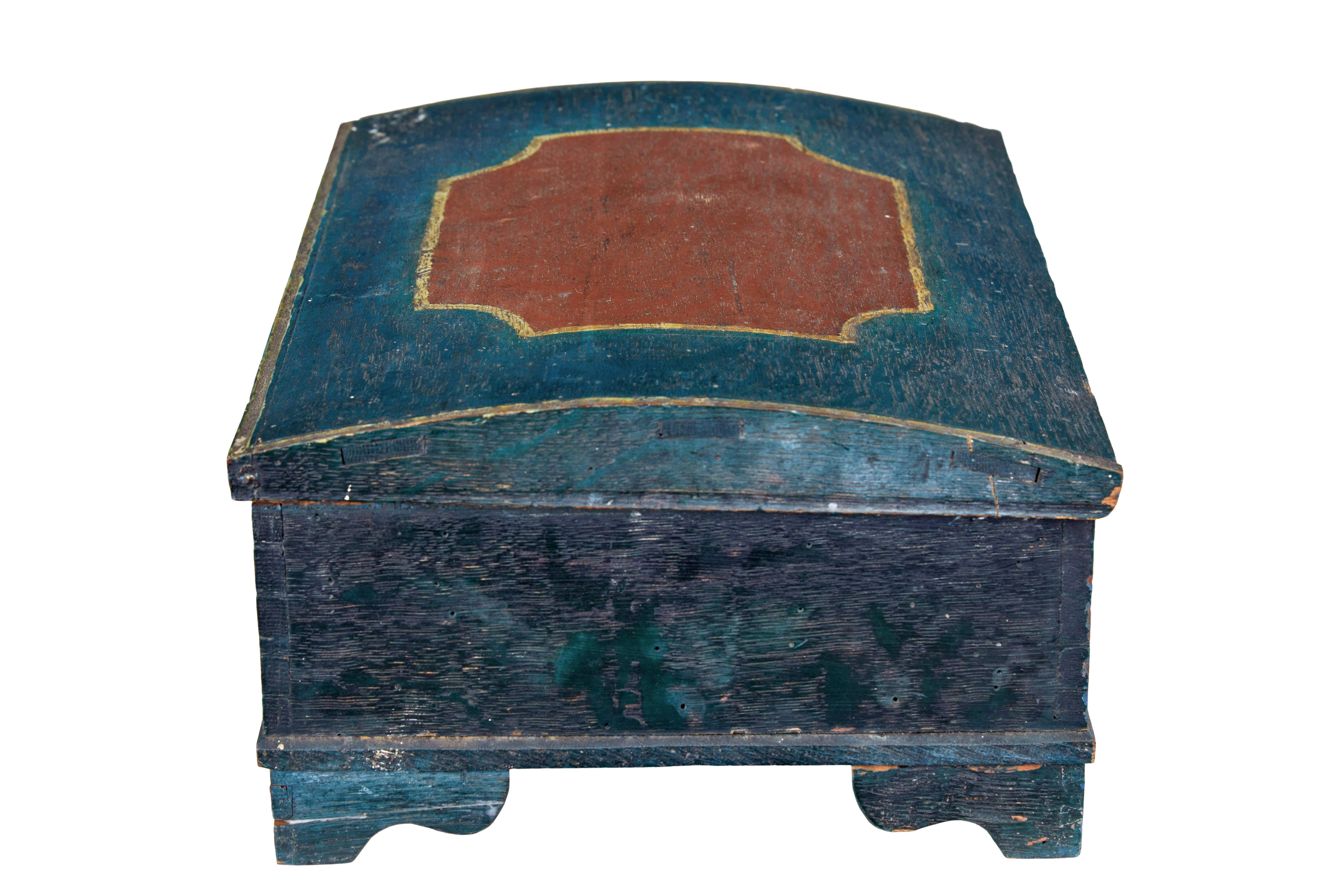 Hand-Painted 19th century painted Swedish desktop box