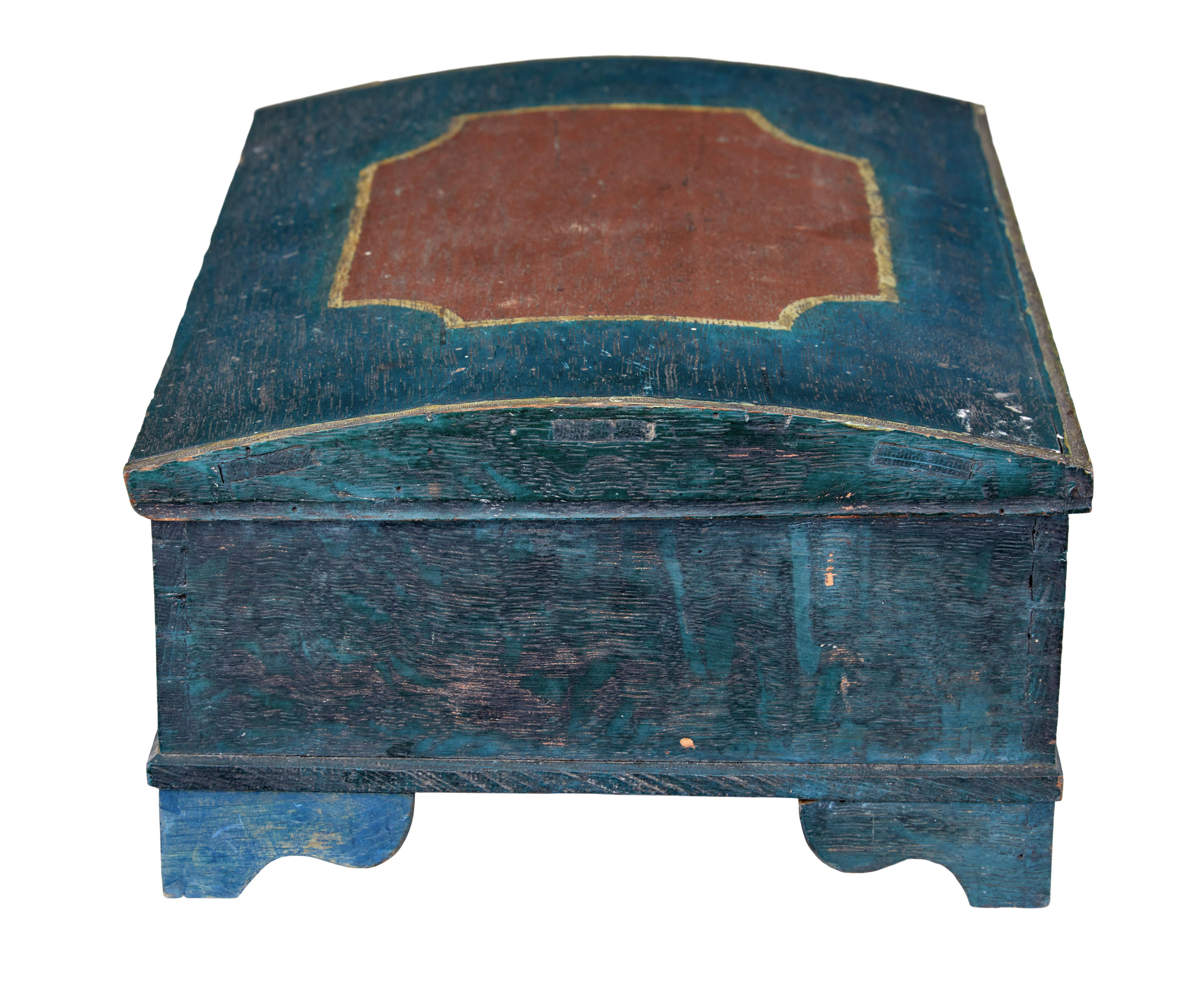 19th Century 19th century painted Swedish desktop box For Sale