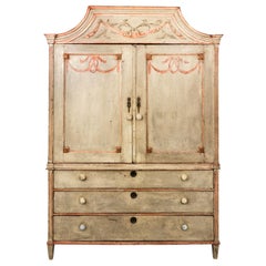 19th Century Painted Swedish Gustavian Cabinet