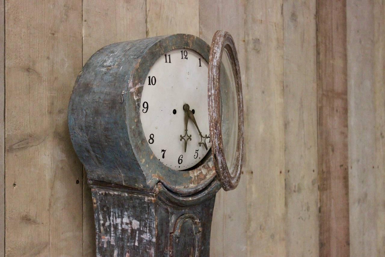 19th Century Painted Swedish Mora Clock For Sale 1